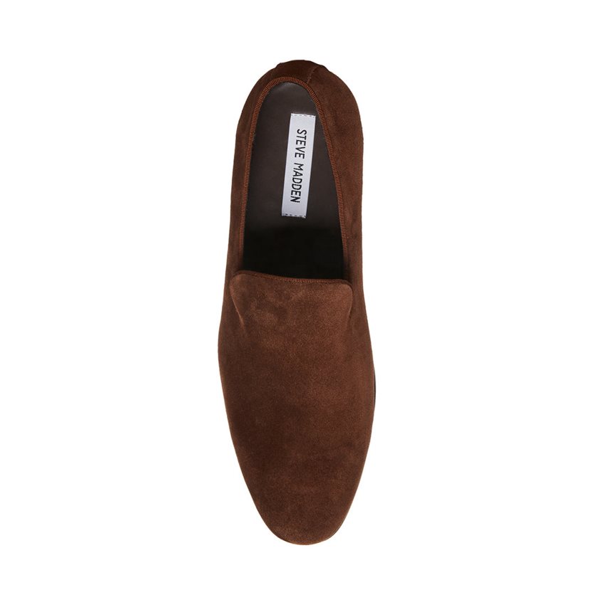 Steve Madden Parigi Semsket Skinn Loafers Herre Mørke Brune | PERNI8943