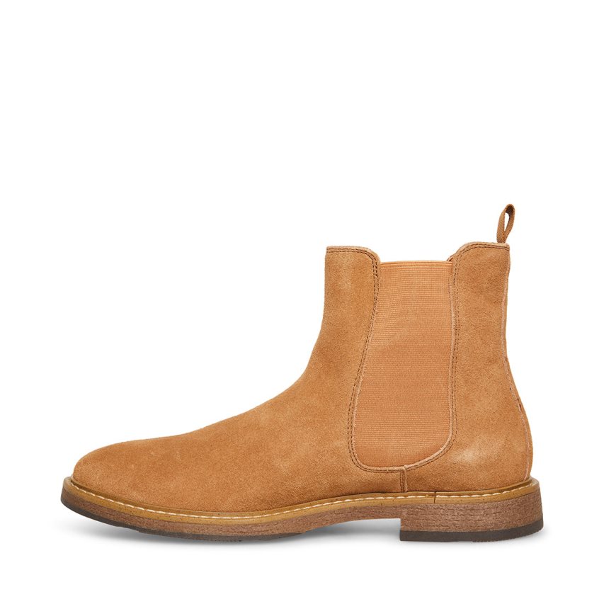 Steve Madden Pedro Semsket Skinn Chelsea Støvler Herre Brune | XSCUY9084