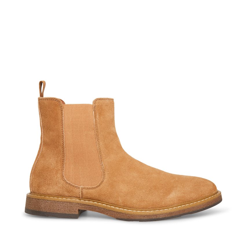 Steve Madden Pedro Semsket Skinn Chelsea Støvler Herre Brune | XSCUY9084