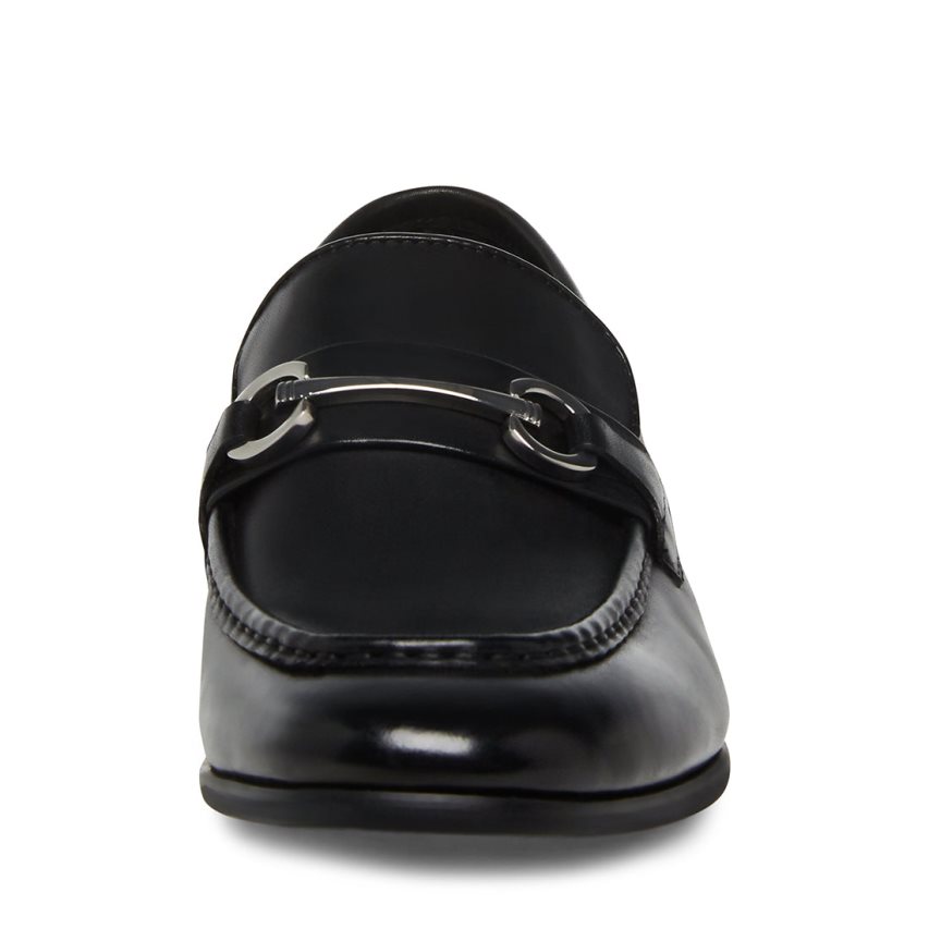 Steve Madden Philippe Lær Loafers Herre Svarte | CLMQX0538