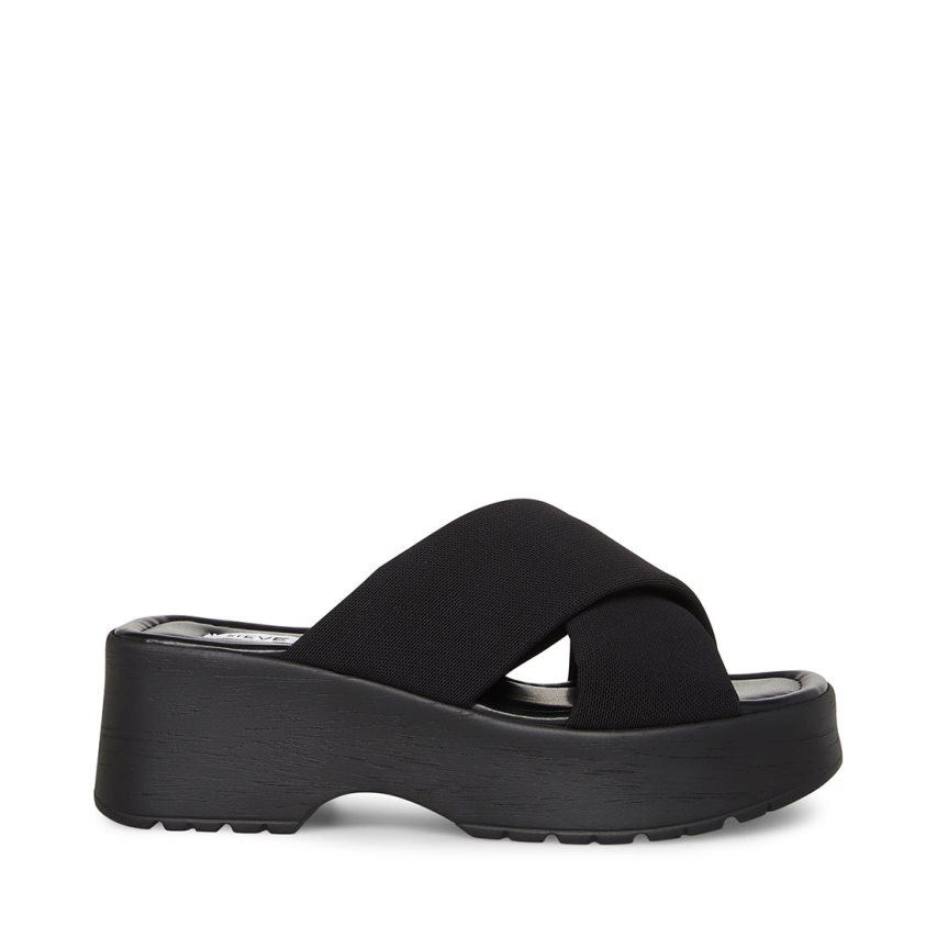 Steve Madden Phoebe Platåsandaler Dame Svarte | TQMEP3804