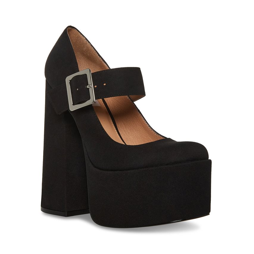 Steve Madden Plaza Høye Hæler Dame Svarte | BHDRE5816