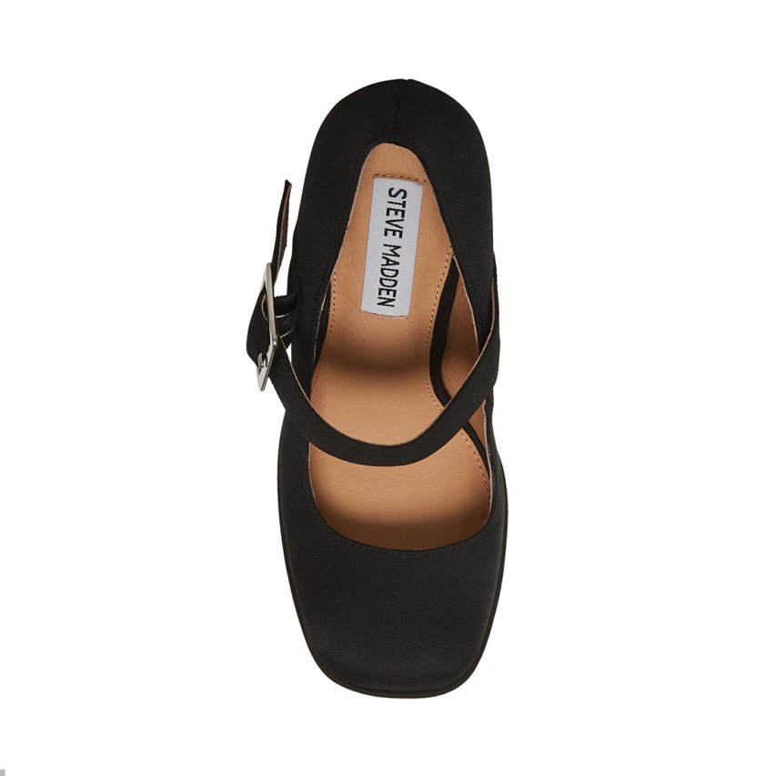 Steve Madden Plaza Høye Hæler Dame Svarte | BHDRE5816