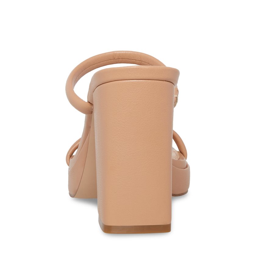 Steve Madden Polly Natural Sandaler med Hæl Dame Beige | KDISE2749