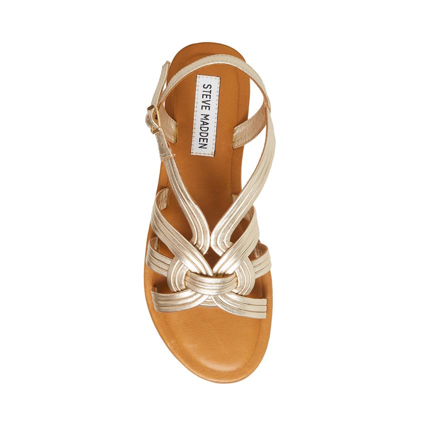 Steve Madden Prim Flate Sandaler Dame Gull | NEGUQ6083