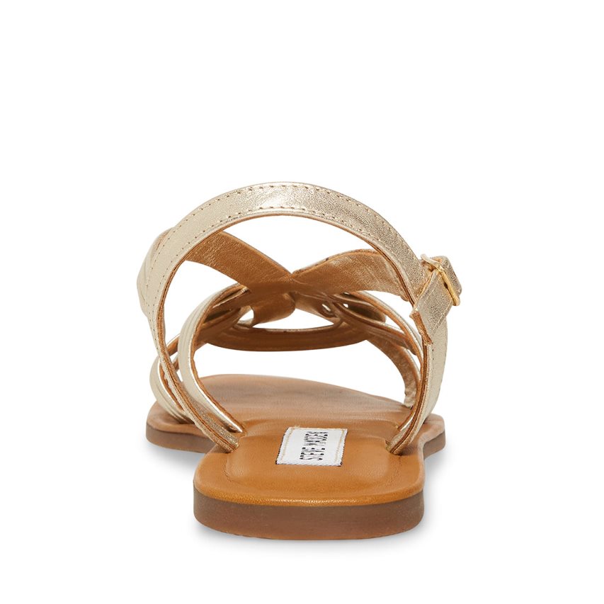 Steve Madden Prim Flate Sandaler Dame Gull | NEGUQ6083