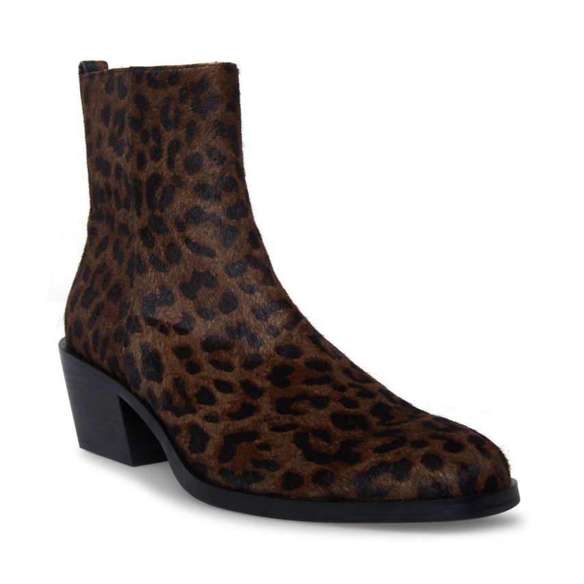 Steve Madden Richie Ankelstøvletter Herre Leopard | IDNYG4803