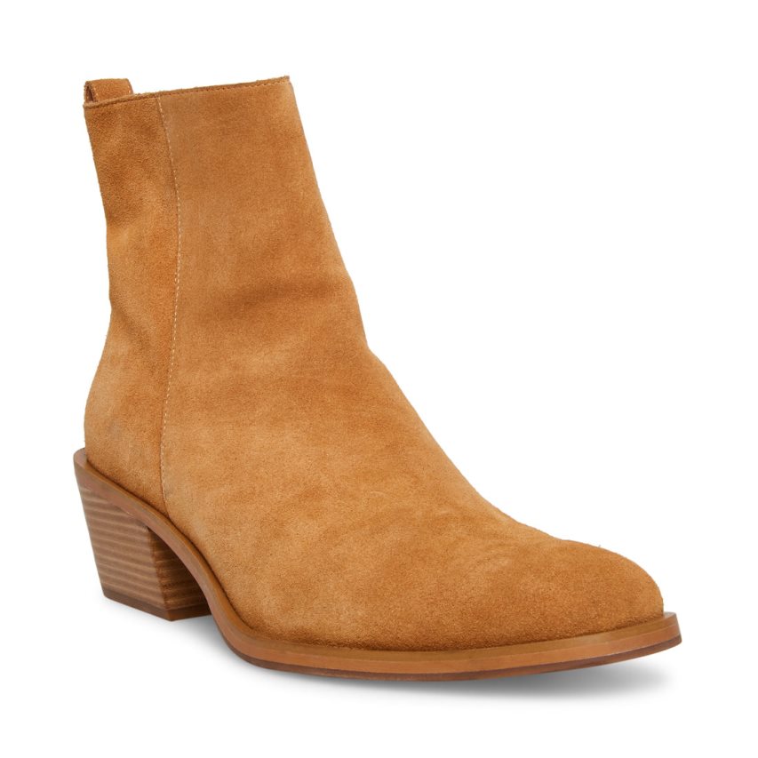 Steve Madden Richie Semsket Skinn Ankelstøvletter Herre Brune | NDIOY6124