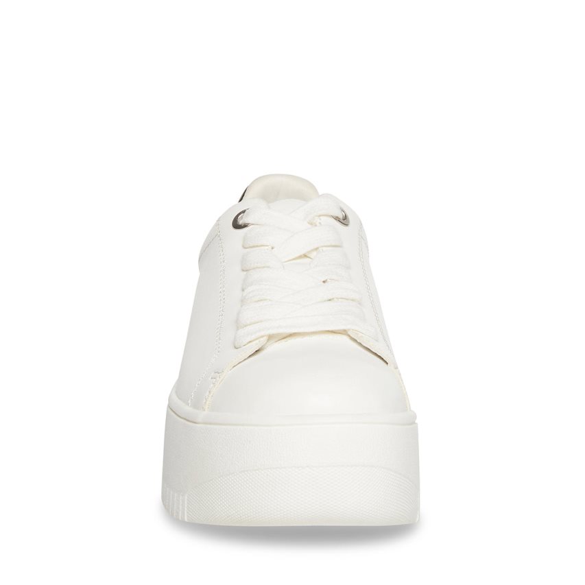 Steve Madden Rockaway Platform Sko Dame Hvite | UKCAT9264