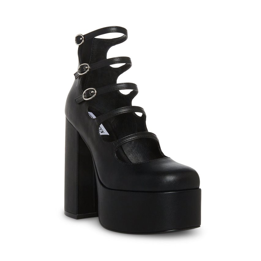 Steve Madden Rosario Platform Sko Dame Svarte | MQGNO8307