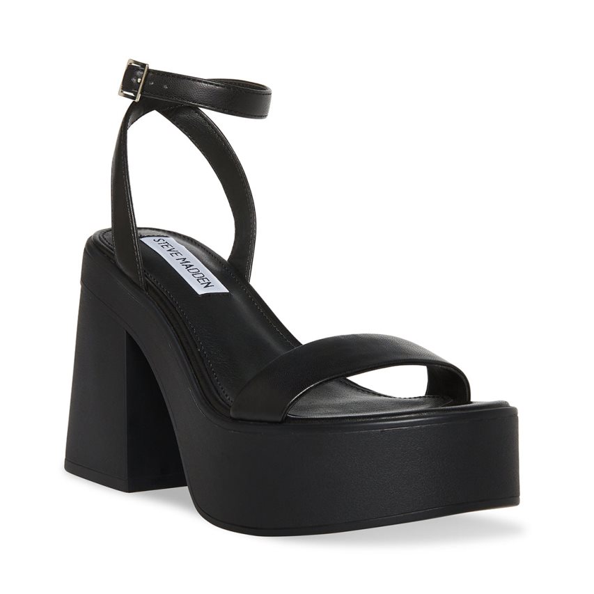 Steve Madden Rosetta Platform Sko Dame Svarte | LNIUR2359