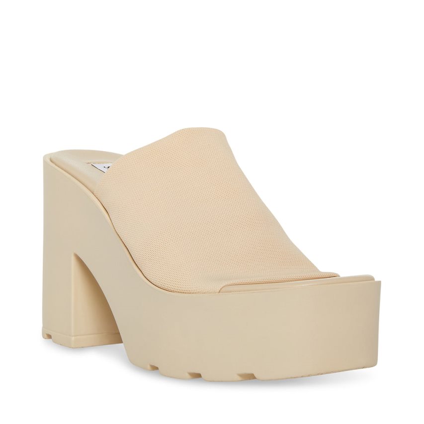 Steve Madden Sami Platform Sko Dame Beige | ZVUOY5930