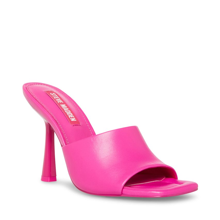 Steve Madden Selene Lær Mules Sko Dame Rosa | DUJMX1245