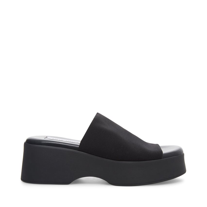 Steve Madden Slinky30 Platåsandaler Dame Svarte | ECADY0857