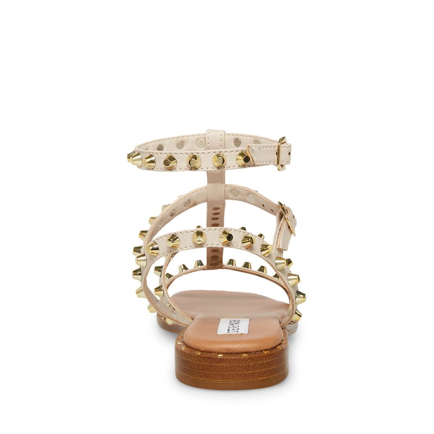 Steve Madden Sunnie Flate Sandaler Dame Beige | KWBZQ5186