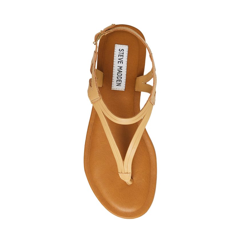 Steve Madden Sydney Flate Sandaler Dame Beige | QDAEW8125