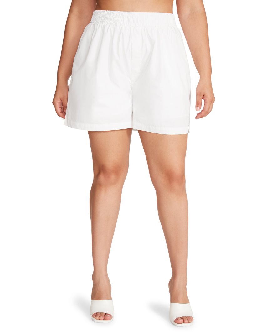 Steve Madden Tish Shorts Dame Hvite | PEXWC9285