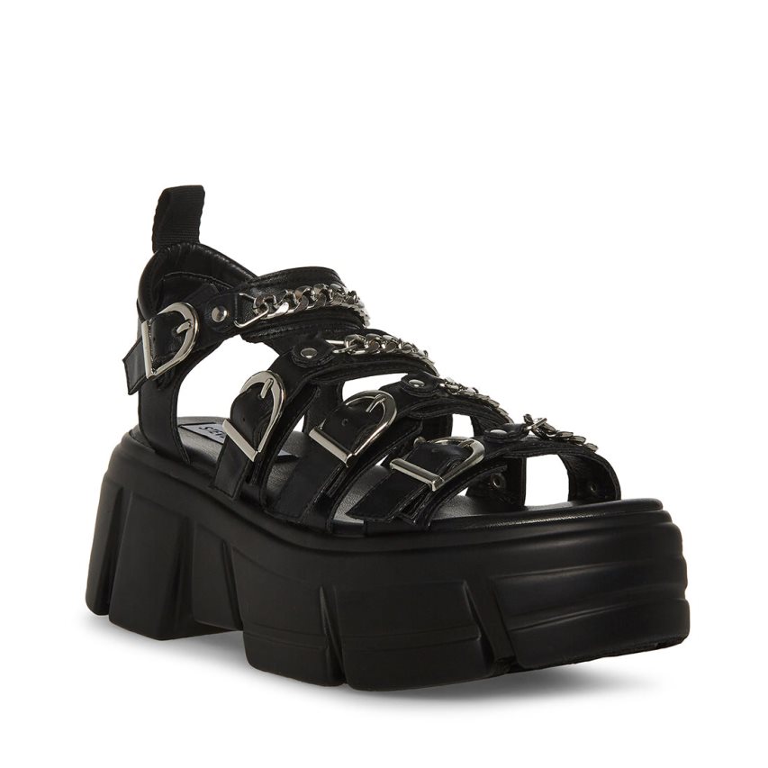 Steve Madden Tower Platåsandaler Dame Svarte | FXBVP2047