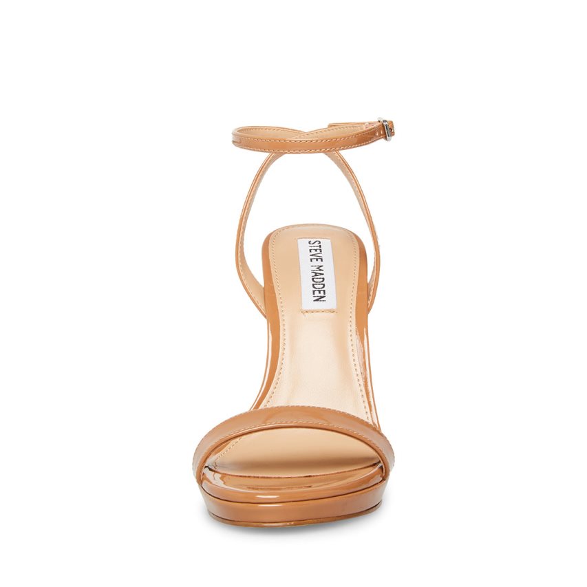 Steve Madden Wafer Patent Sandaler med Hæl Dame Brune | IULGB1475