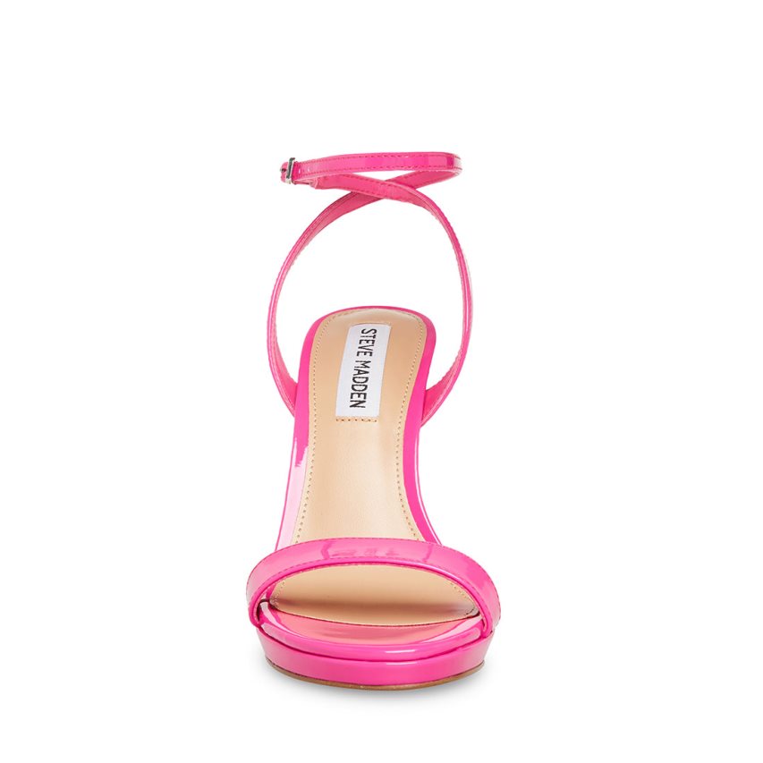 Steve Madden Wafer Patent Sandaler med Hæl Dame Rosa | TKOBL1046