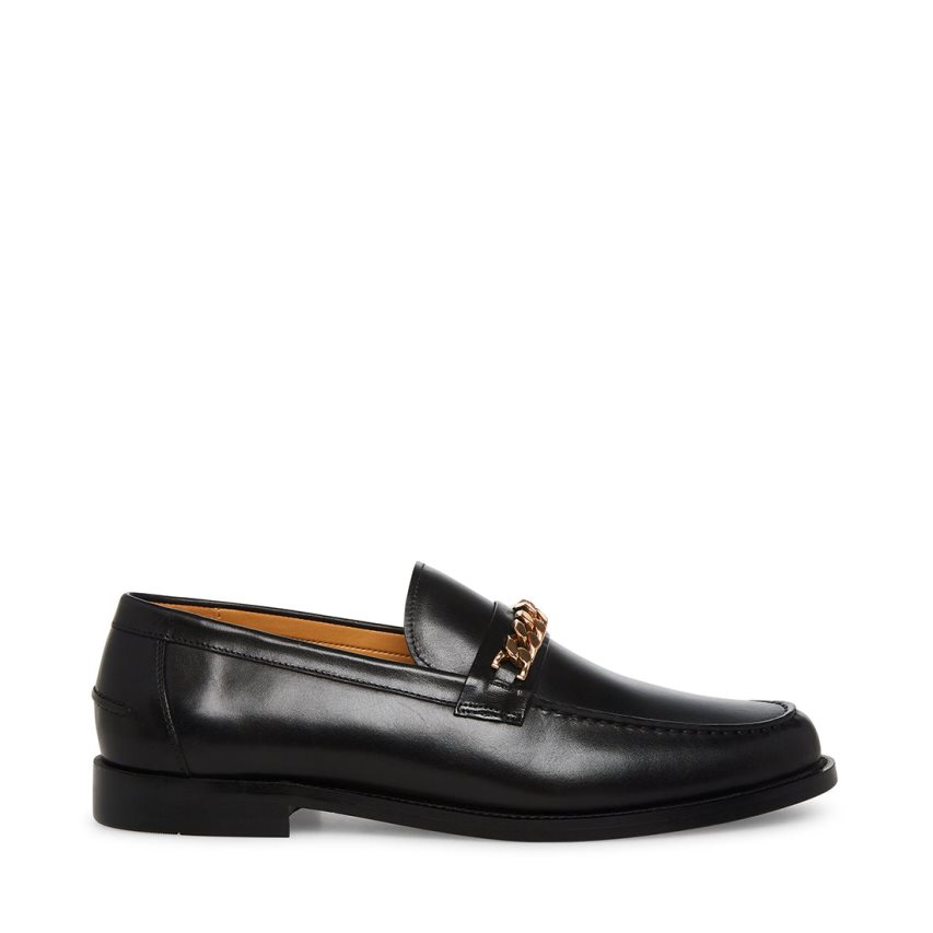 Steve Madden Wallace-c Lær Loafers Herre Svarte | VISLO5107