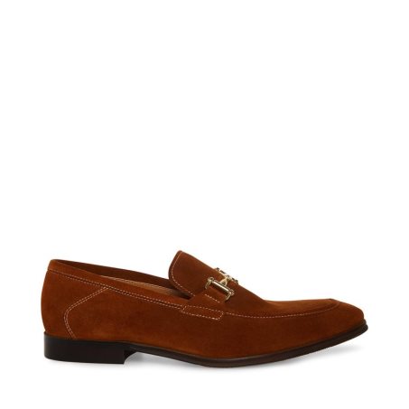 Steve Madden Archee Semsket Skinn Loafers Herre Mørke Brune | IJTRD7968