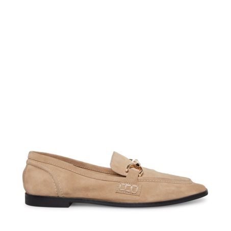 Steve Madden Carrine Semsket Skinn Loafers Dame Beige | NTLZK5391