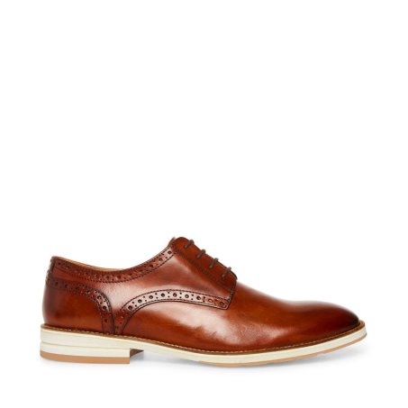 Steve Madden Derbyy Lær Derby Sko Herre Brune | HWNUC9831