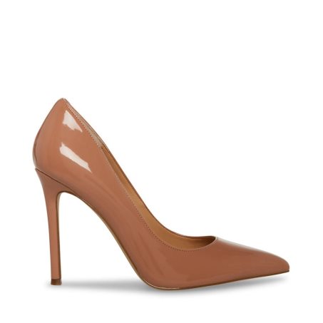 Steve Madden Evelyn Patent Høye Hæler Dame Brune | UJDAY0638