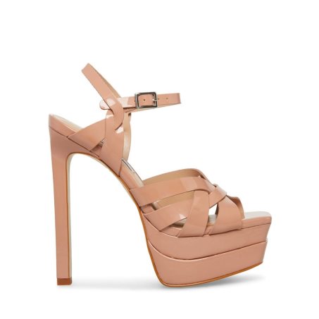 Steve Madden Flirt Patent Sandaler med Hæl Dame Rosa | EPZSY1372