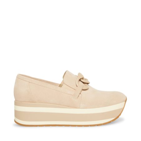 Steve Madden Haze Semsket Skinn Platform Sko Dame Beige | THXRW2410