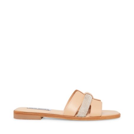 Steve Madden Holli Lær Badesandaler Dame Beige | SWDTE1064