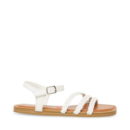 Steve Madden Jgeorjia Flate Sandaler Barn Hvite | MGXSY0234