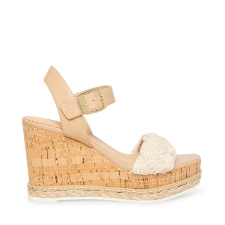 Steve Madden Junee-w Natural Sandaler med Hæl Dame Brune | IJBQY4839