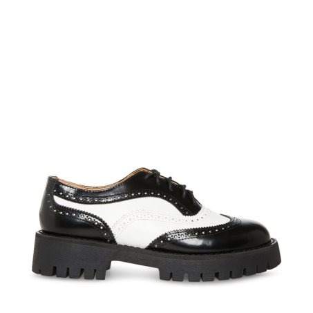 Steve Madden Lance Platform Sko Dame Svarte Hvite | ETNUH1203