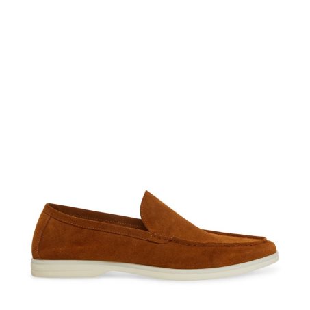 Steve Madden Larken Semsket Skinn Loafers Herre Brune | UDCXI3954