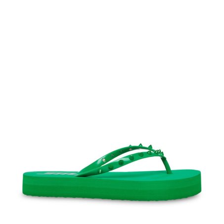 Steve Madden Lumi Flip Flops Dame Grønn | UQZKF2507