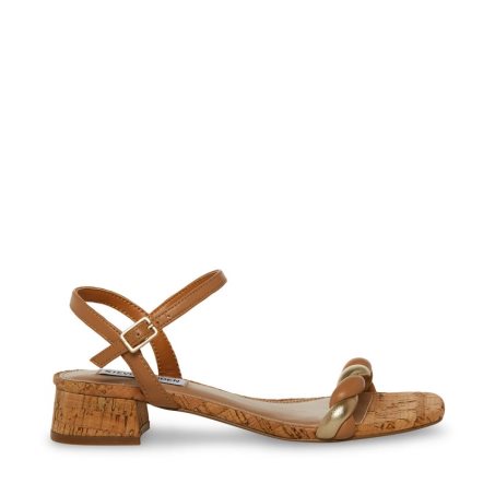 Steve Madden Magnetic Natural Sandaler med Hæl Dame Brune | MNZBX3497