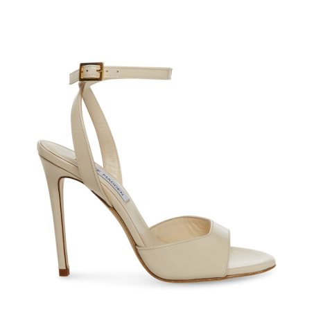 Steve Madden Naryssa Patent Sandaler med Hæl Dame Beige | VDZWG8734