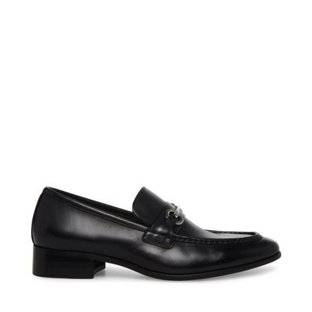 Steve Madden Philippe Lær Loafers Herre Svarte | CLMQX0538