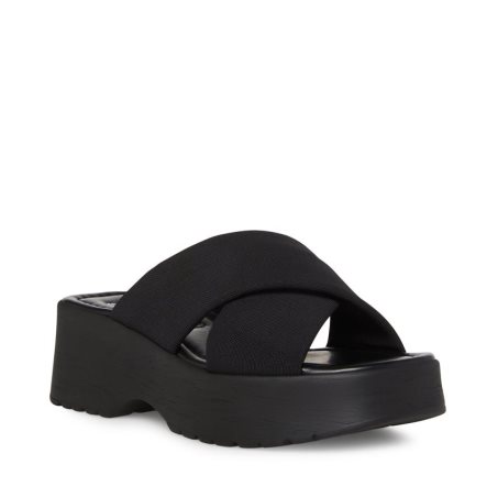 Steve Madden Phoebe Platåsandaler Dame Svarte | TQMEP3804