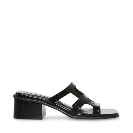 Steve Madden Princess Lær Mules Sko Dame Svarte | MAFQN5260