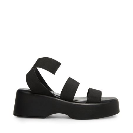 Steve Madden Sashes Platåsandaler Dame Svarte | JEBDZ6148