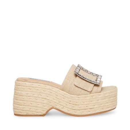 Steve Madden Solana Natural Platåsandaler Dame Beige | HXMWB7920