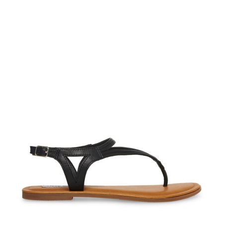 Steve Madden Sydney Flate Sandaler Dame Svarte | VJOWP1279