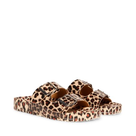 Steve Madden Teddy-t Badesandaler Dame Leopard | PXRMW4926