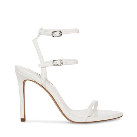 Steve Madden Theresa Patent Sandaler med Hæl Dame Hvite | HBRTN8951