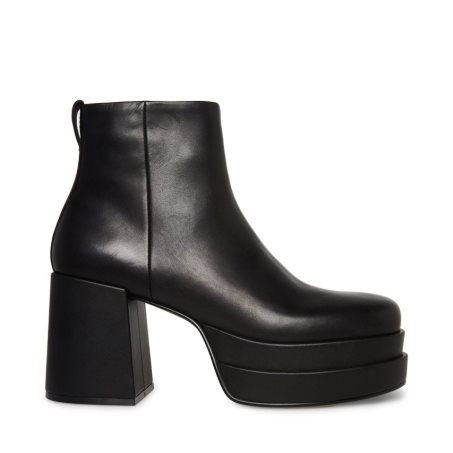 Steve Madden Viper Lær Platform Sko Herre Svarte | MVASE7914