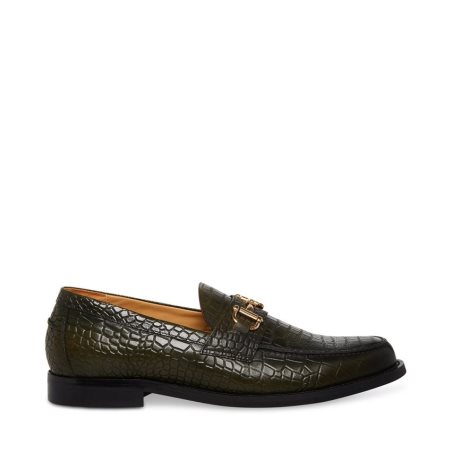 Steve Madden Wallace Crocodile Loafers Herre Mørke Grønn | VOZBJ9025